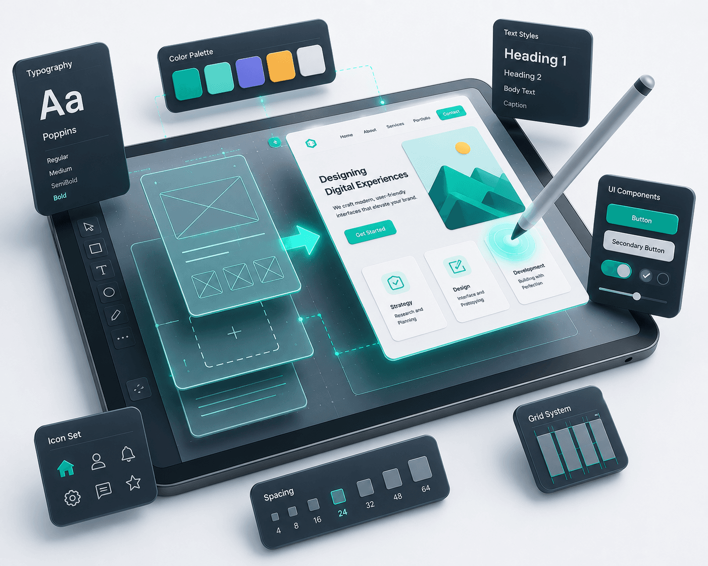 UI/UX design systems services by ZentechPoint